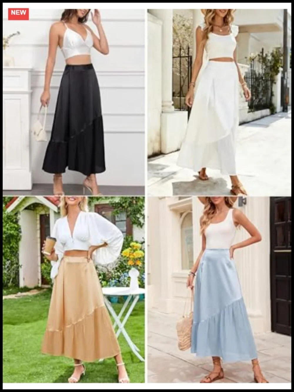 Silk High Waisted Maxi Skirt Pleated Asymmetrical Hem Flowy